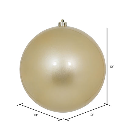 10" Shatterproof Ball Ornament - Champagne - Candy - UV Treated — view 2