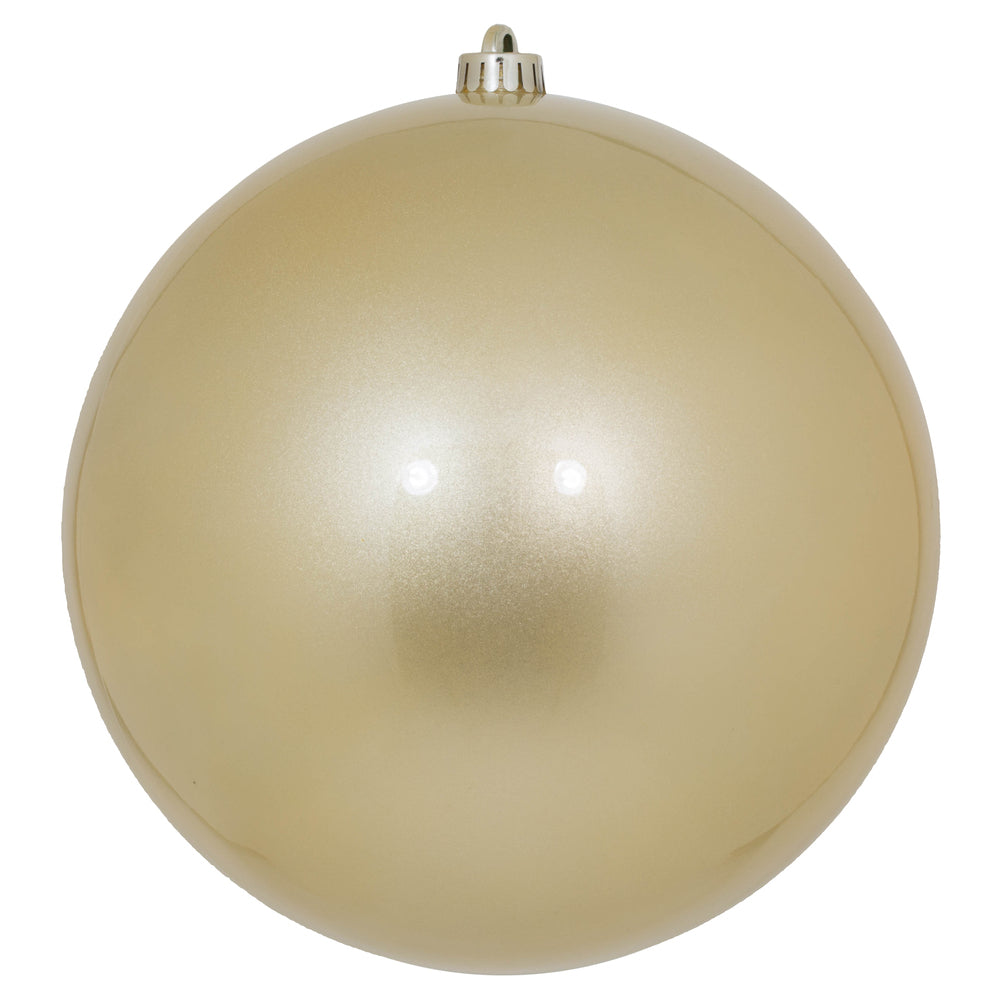 10" Shatterproof Ball Ornament - Champagne - Candy - UV Treated — view 1