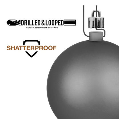 10" Shatterproof Ball Ornament - Gold - Matte - UV Treated — view 3