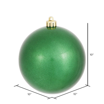 10" Shatterproof Ball Ornament - Green - Candy - UV Treated — view 2