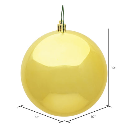 10" Shatterproof Ball Ornament - Hot Pink - Shiny - UV Treated — view 2