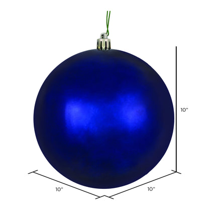 10" Shatterproof Ball Ornament - Midnight Blue - Shiny - UV Treated — view 2