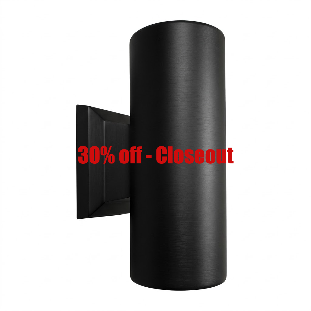 Cabana - Sconce - Up & Down - Wall Light - Brass - Black Finish — view 1