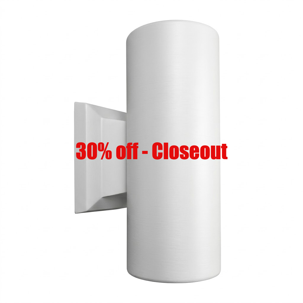 Cabana - Sconce - Up & Down - Wall Light - Brass - White Finish — view 1