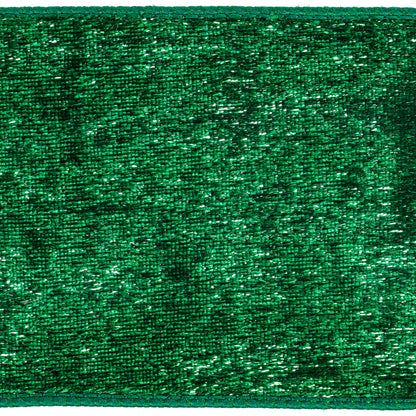 4" Ribbon - Velvet Luster - 10 Yard Roll - Emerald — view 2