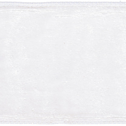 4" Ribbon - Velvet Luster - 10 Yard Roll - White — view 2