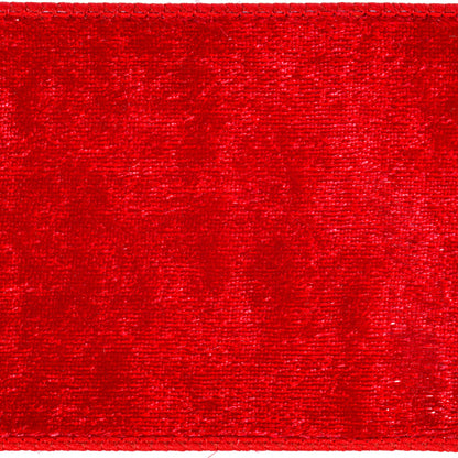 4" Ribbon - Velvet Luster - 10 Yard Roll - Red — view 2