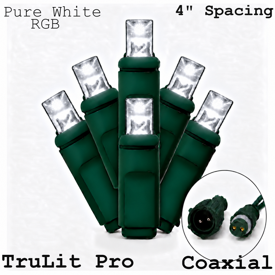 TruLit Pro RGBPW 5MM LED Light Set - 25 Lights - RGB/Pure White - 4" Spacing - Green Wire
