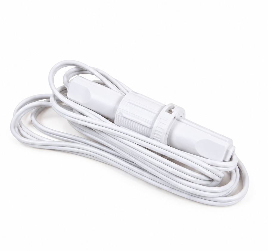 6' White QuickPro Coaxial Extension White- 6'