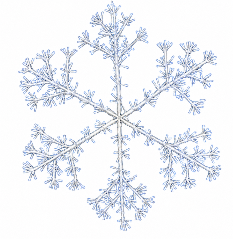 36" Sparkler Snowflake - Pure White Pure White- 36"