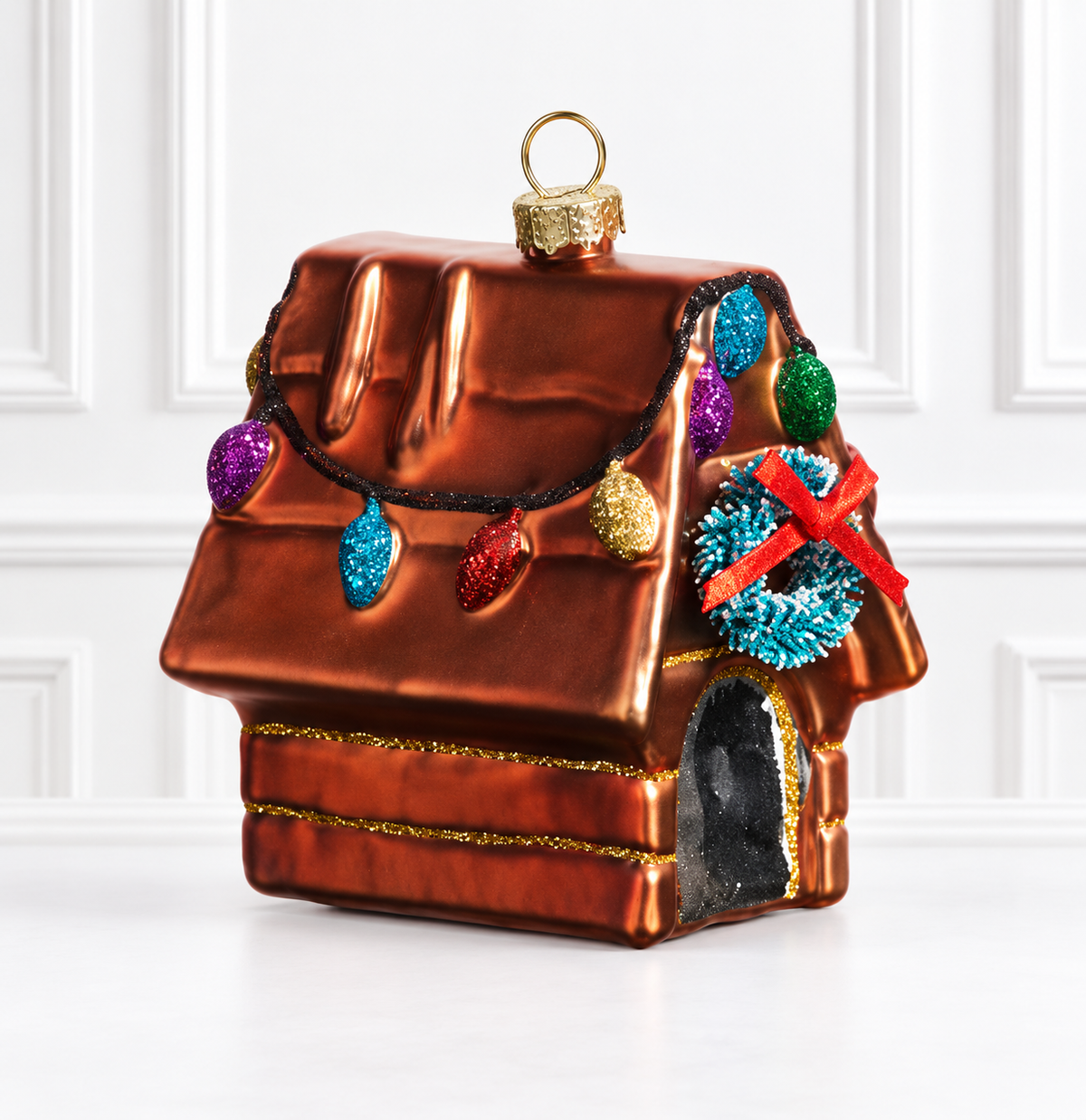 3.25" Festive Doghouse Ornament