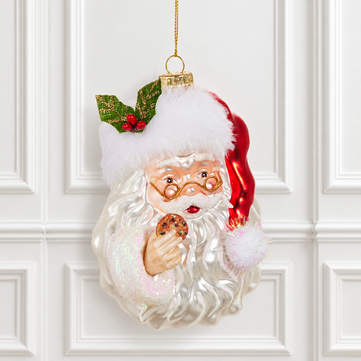 5" Santa with Cookie Ornament