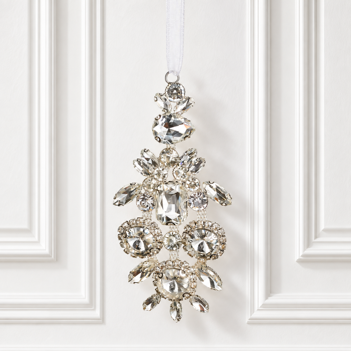 4" Clear Jewel Ornament