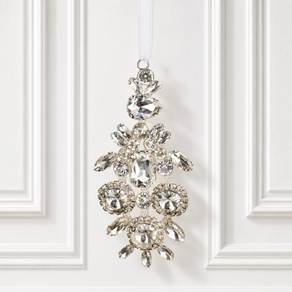 4" Clear Jewel Ornament
