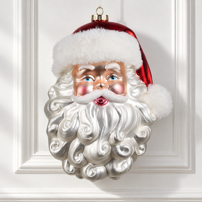 10" Red Santa Head Ornament