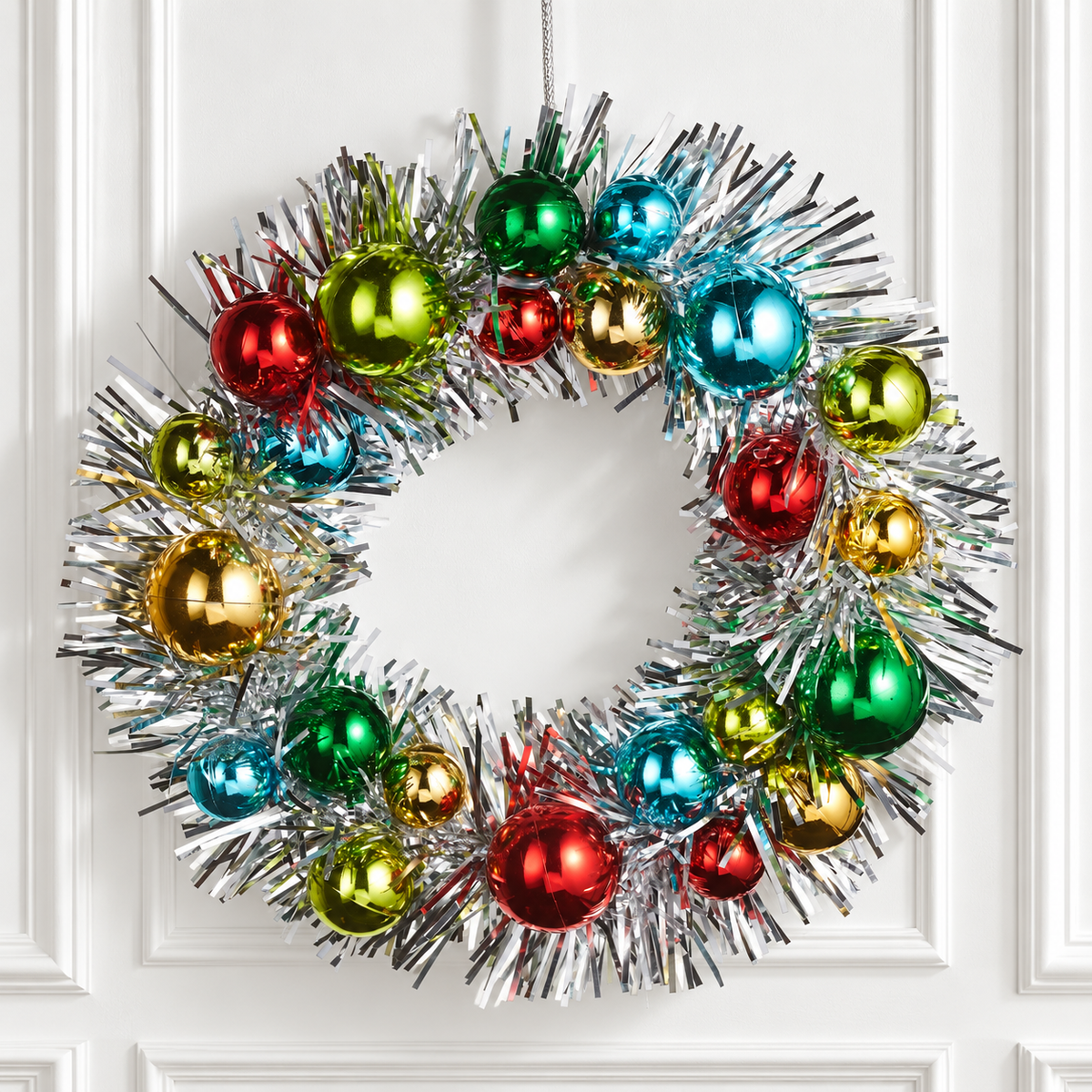 7" Tinsel Wreath Ornament