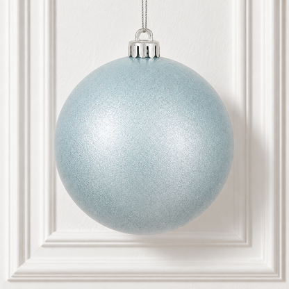 4" Shatterproof Ball Ornament - Baby Blue - Candy - UV Treated - Bag of 6 — view 2