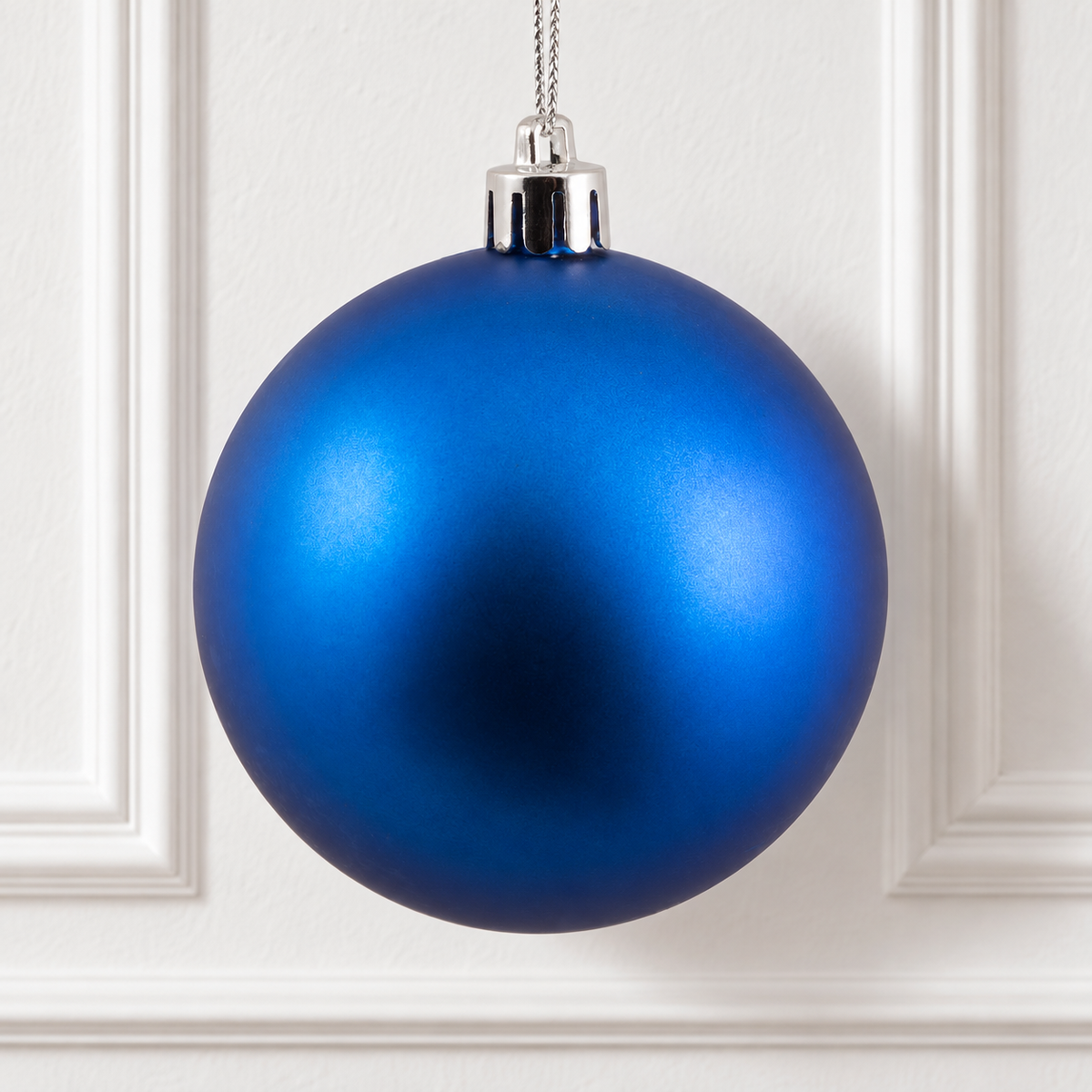 4" Shatterproof Ball Ornament - Blue - Matte - UV Treated - Bag of 6 — view 2