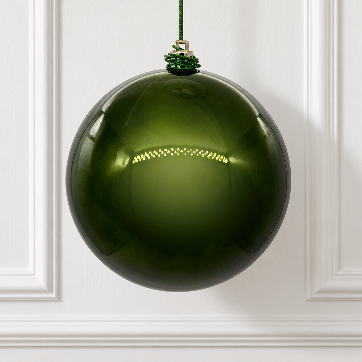 4" Shatterproof Ball Ornament - Juniper - Pearl - UV Treated - Bag of 6 — view 2