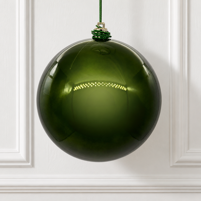 4" Shatterproof Ball Ornament - Juniper - Pearl - UV Treated - Bag of 6 — view 2