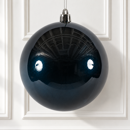 4" Shatterproof Ball Ornament - Midnight Blue - Candy - UV Treated - Bag of 6 — view 2