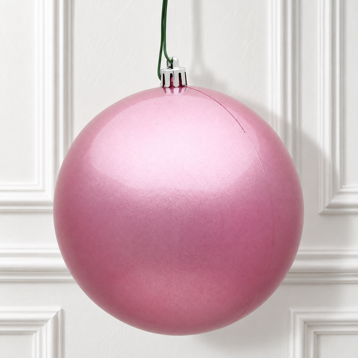 4" Shatterproof Ball Ornament - Pink - Candy  - UV Treated - Bag of 6 — view 2