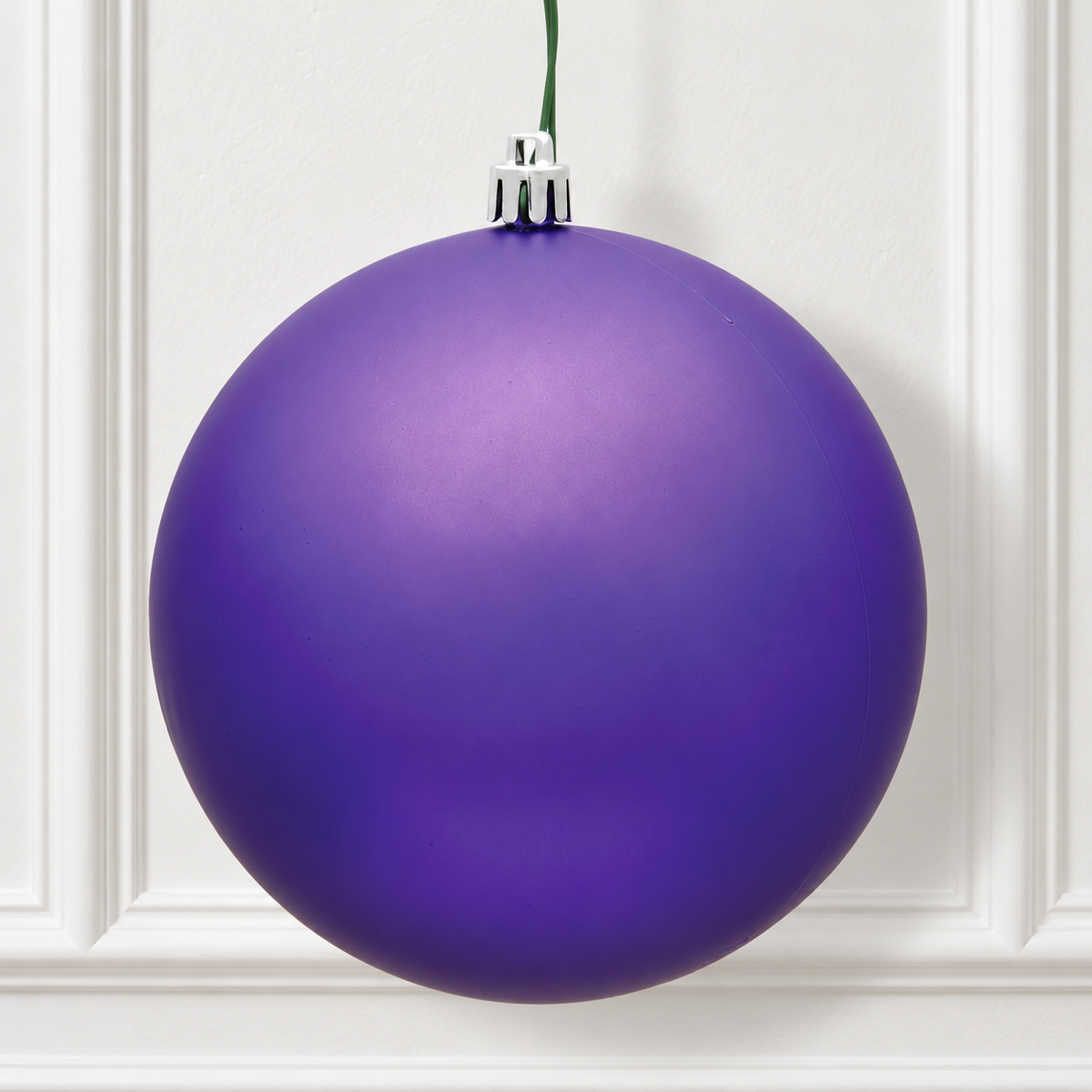 4" Shatterproof Ball Ornament - Purple - Matte - UV Treated - Bag of 6 — view 2