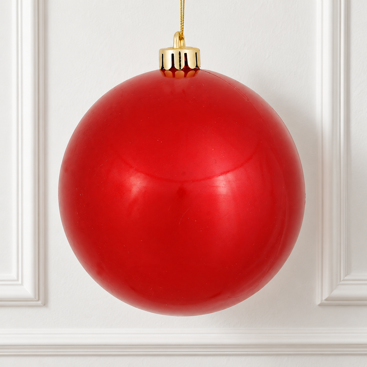 4" Shatterproof Ball Ornament - Red - Matte - UV Treated - Bag of 6 — view 2