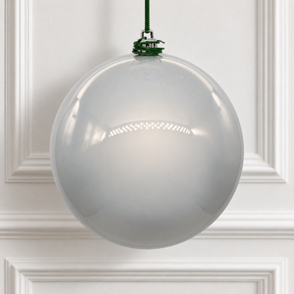 4" Shatterproof Ball Ornament - Silver - Pearl - UV Treated - Bag of 6 — view 2