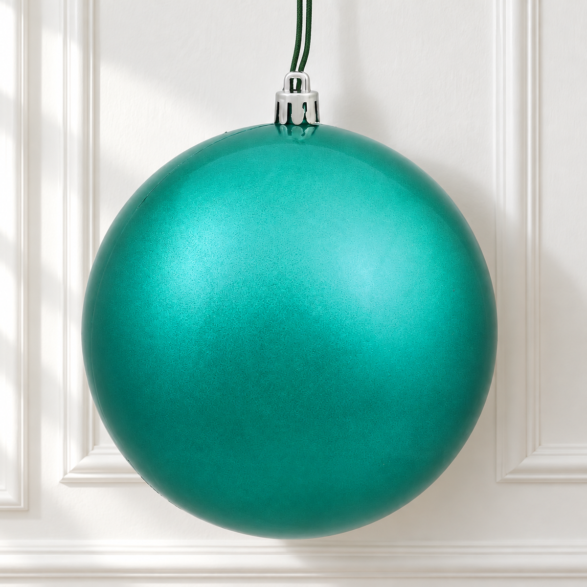 4" Shatterproof Ball Ornament - Teal - Candy - UV Treated - Bag of 6 — view 2