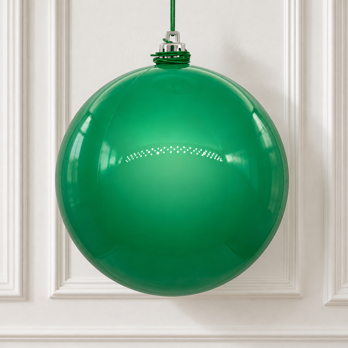 4" Shatterproof Ball Ornament - Teal - Pearl - UV Treated - Bag of 6 — view 2