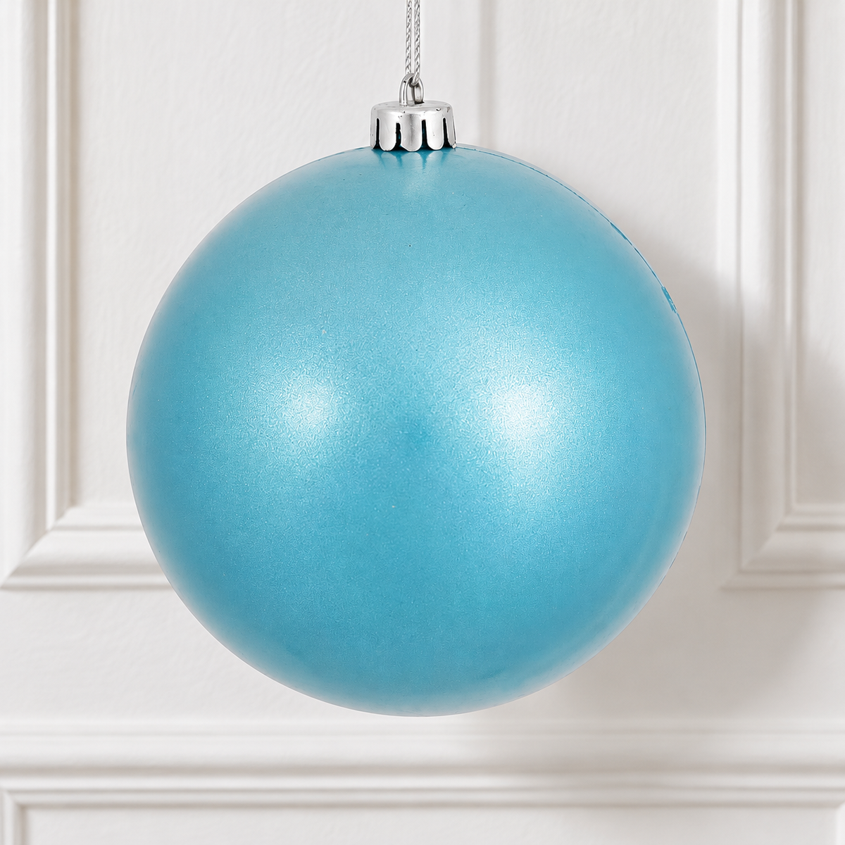 4" Shatterproof Ball Ornament - Turquoise - Candy - UV Treated - Bag of 6 — view 2