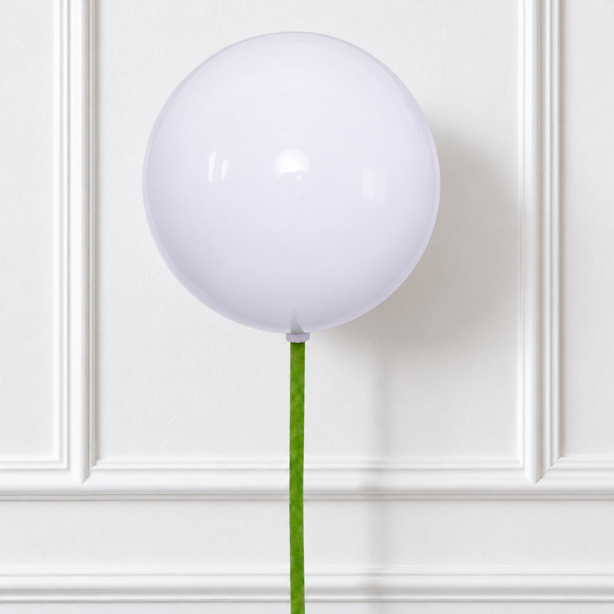4" UV Treated Ball Ornament - White - Pearl - Set of 6 — view 2