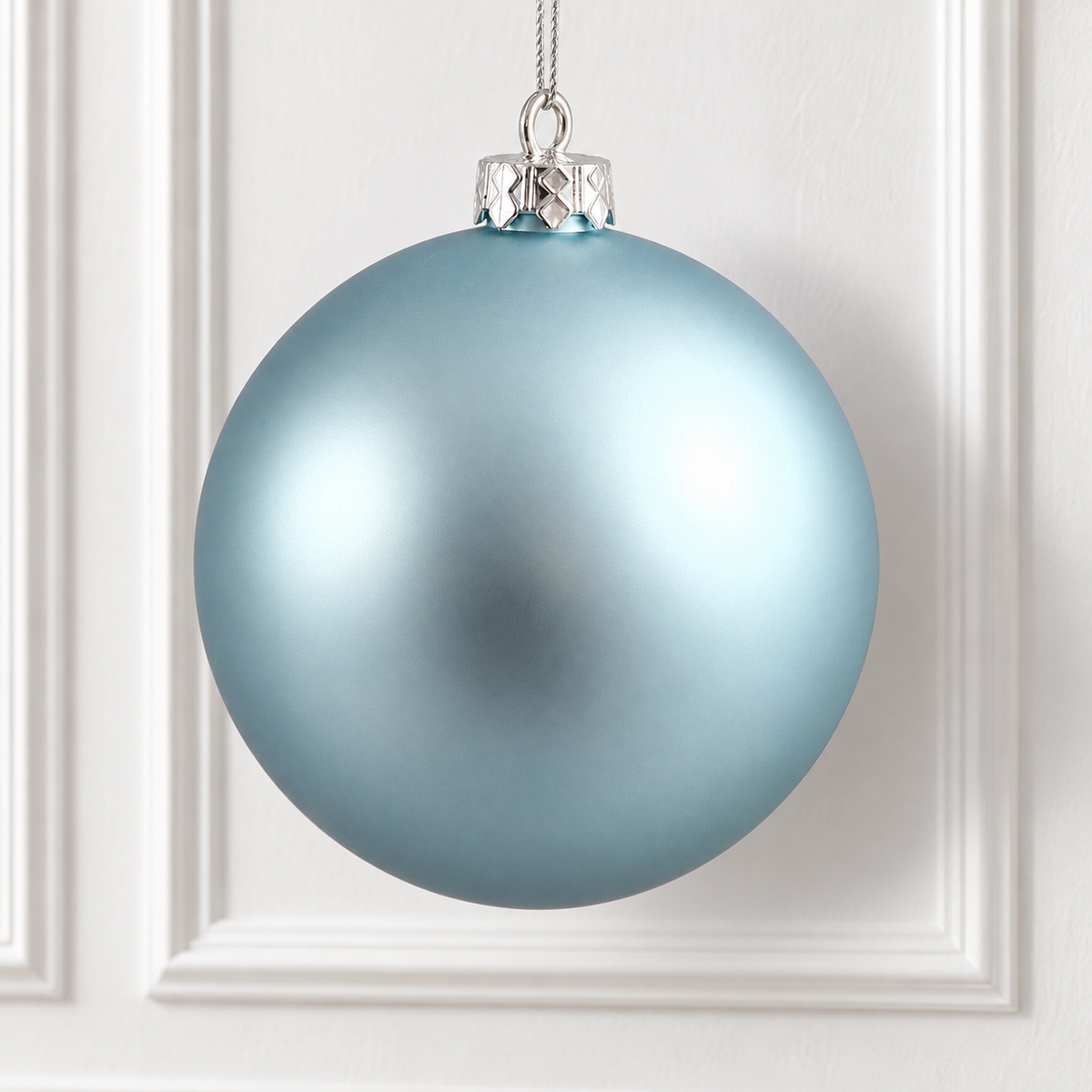 6" Shatterproof Ball Ornament - Baby Blue - Matte - UV Treated - Bag of 4 — view 2
