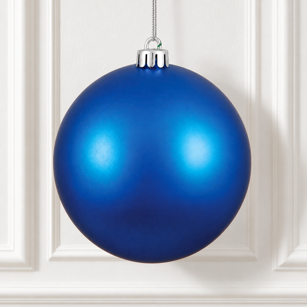 6" Shatterproof Ball Ornament - Blue - Matte - UV Treated - Bag of 4 — view 2