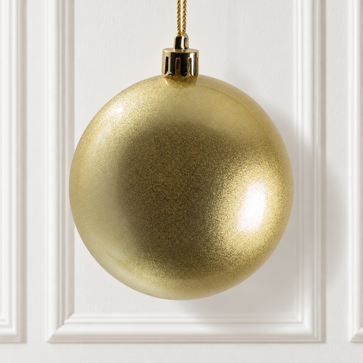 6" Shatterproof Ball Ornament - Champagne - Candy - UV Treated - Bag of 4 — view 2