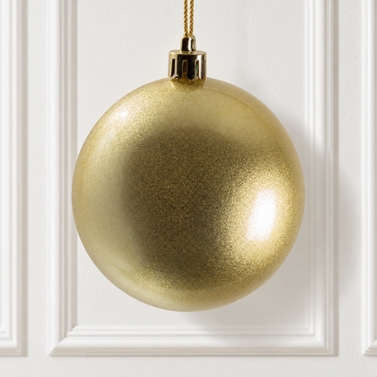 6" Shatterproof Ball Ornament - Champagne - Candy - UV Treated - Bag of 4 — view 2