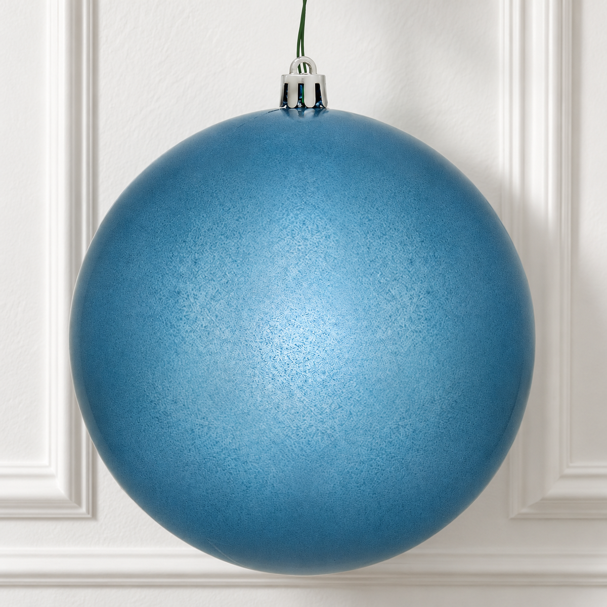 6" Shatterproof Ball Ornament - Denim Blue - Candy - UV Treated - Bag of 4 — view 2