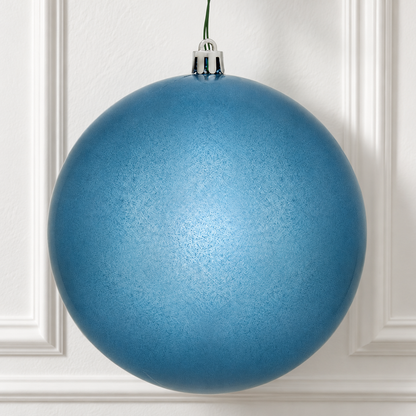 6" Shatterproof Ball Ornament - Denim Blue - Candy - UV Treated - Bag of 4 — view 2