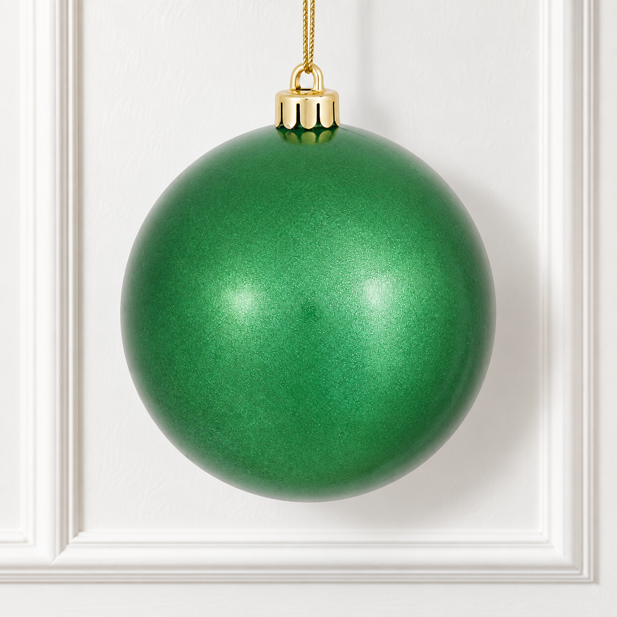 6" Shatterproof Ball Ornament - Green - Candy - UV Treated - Bag of 4 — view 2