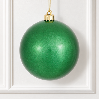 6" Shatterproof Ball Ornament - Green - Candy - UV Treated - Bag of 4 — view 2