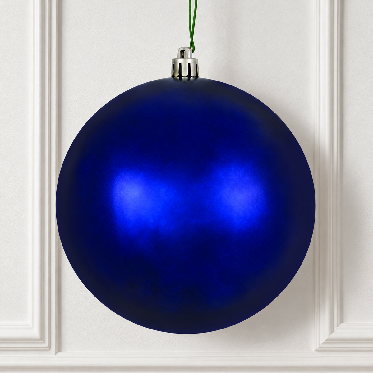 6" Shatterproof Ball Ornament - Midnight Blue - Shiny - UV Treated - Bag of 4 — view 2