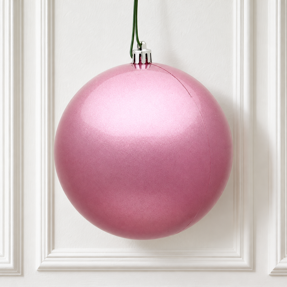6" Shatterproof Ball Ornament - Pink - Candy - UV Treated - Bag of 4 — view 2