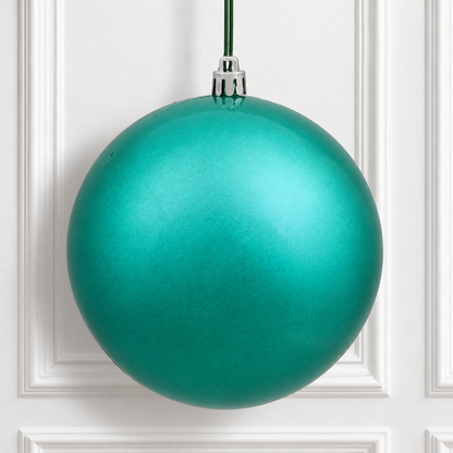6" Shatterproof Ball Ornament - Teal - Candy - UV Treated - Bag of 4 — view 2