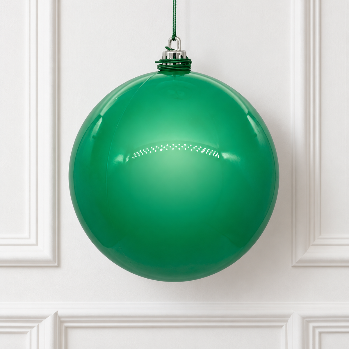 6" Shatterproof Ball Ornament - Teal - Pearl - UV Treated - Bag of 4 — view 2