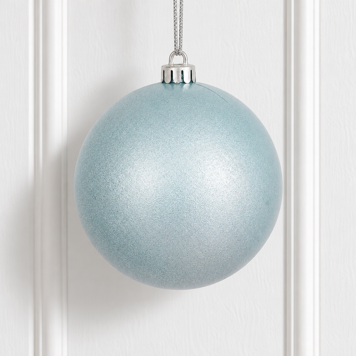 8" Shatterproof Ball Ornament - Baby Blue - Candy - UV Treated — view 2