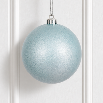 8" Shatterproof Ball Ornament - Baby Blue - Candy - UV Treated — view 2