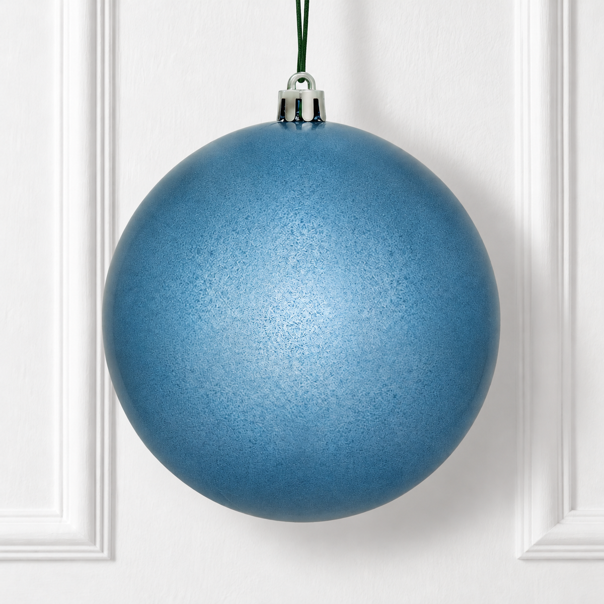 8" Shatterproof Ball Ornament - Denim Blue - Candy - UV Treated — view 2