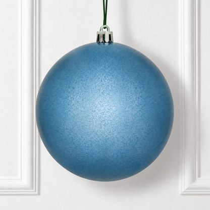 8" Shatterproof Ball Ornament - Denim Blue - Candy - UV Treated — view 2