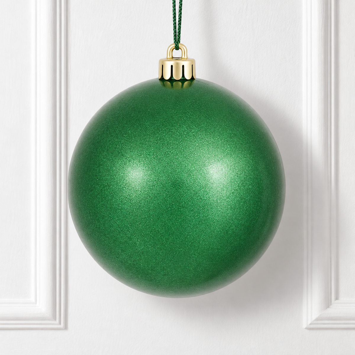 8" Shatterproof Ball Ornament - Green - Candy - UV Treated — view 2